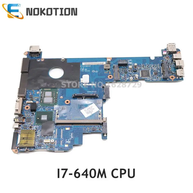 NOKOTION материнская плата для ноутбука HP Elitebook 2540P 598762-001 LA-5251P основная I7-640LM QM57 GMA HD DDR3