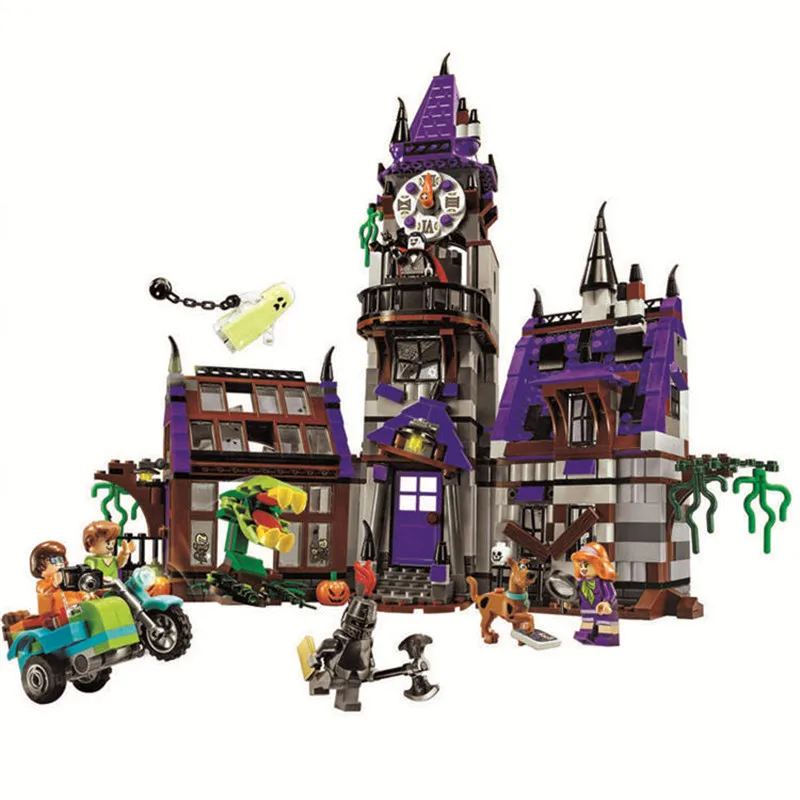 Совместимость с legoinglys Новый 10432 10431 Scooby Doo таинственный призрак дом строительные