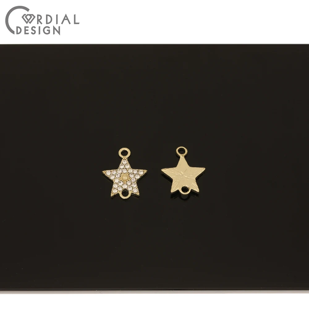 

Cordial Design 50Pcs Jewelry Accessorie/Earrings Connectors/DIY Making/Rhinestone Charms/Hand Made/Jewelry Findings & Components