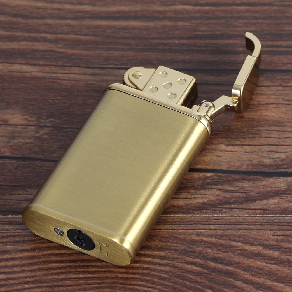 Металлическая газовая зажигалка GALINER в стиле ретро синее пламя