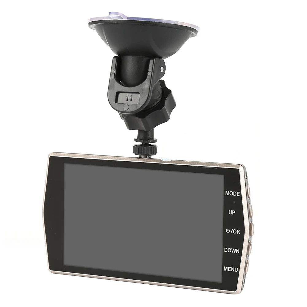 Автомобильный видеорегистратор Dash camera Full HD 1080p HD4." lcd широкоугольная задняя фронтальная камера двойной видеорегистратор ночного видения камера XNC