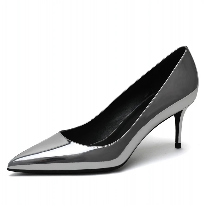 

Soft Leather/Kid Suede/Silk/Patent Leather Fashion Women's High Heels Shoes Pointed Toe Pumps Thin Female Office Shoes N0035
