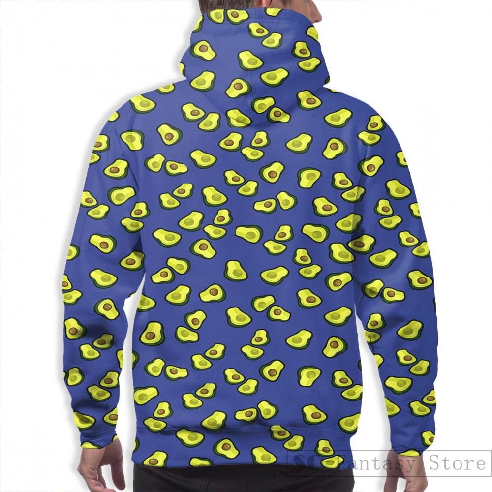 Женская Повседневная Толстовка с капюшоном и принтом в виде авокадо - купить по