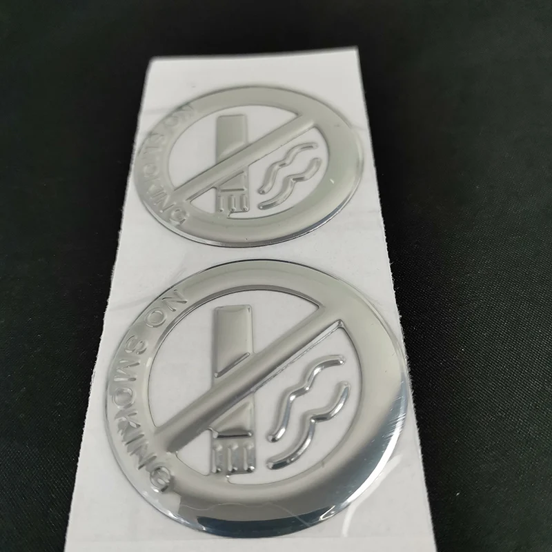 1 пара хромированный значок эмблема для автомобиля|car styling stickers|no smokingcar |
