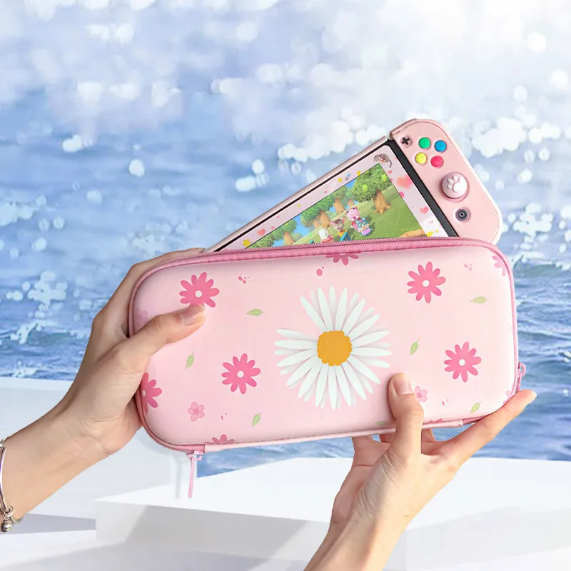 Сумка для хранения дорожный портативный кейс сумка Switch розовая хризантема