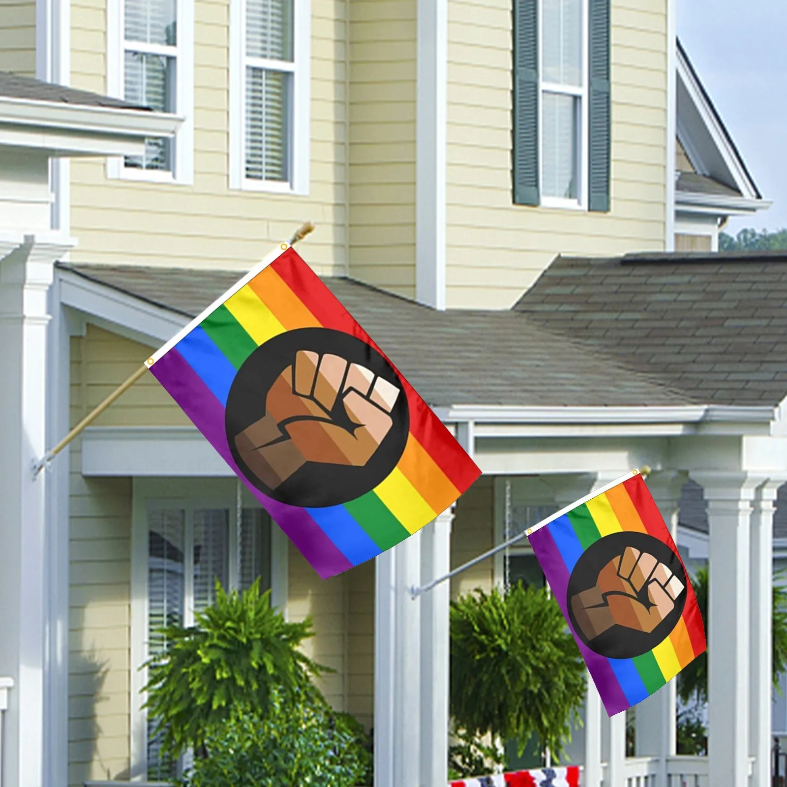 

Rainbow Flags Love Is Love Sign For Outdoor Celebration Party Decoration Garden for Outdoor Month Party Parade Decorations New