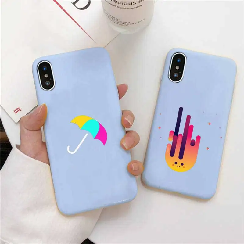 

Cartoon Anime Phone Case For IPhone 6 6s 7 8 Plus X Xs Xr Xsmax 11 12 Pro Promax 12mini Candy Blue Silicone Cover