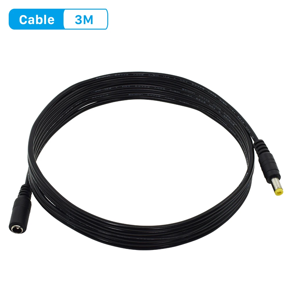 

New 1pcs DC Power Extension Cable 3 Meter/ 10FT Jack Socket To 5.5mmx2.1mm Male Plug For CCTV Camera 12 Volt Extension Cord