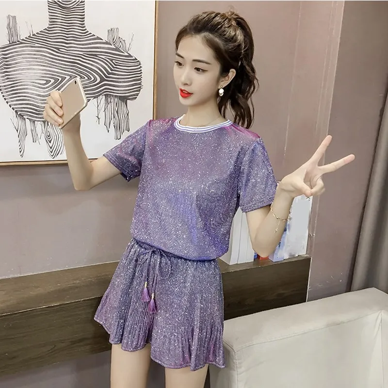 Женский костюм яркий повседневный из двух предметов с высокой талией офисный топ