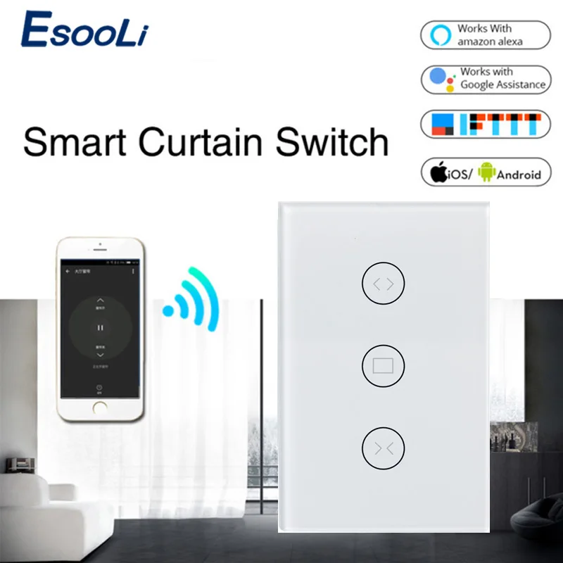 Переключатель для штор Tuya Smart Life Wi Fi с электроприводом|Выключатели| |