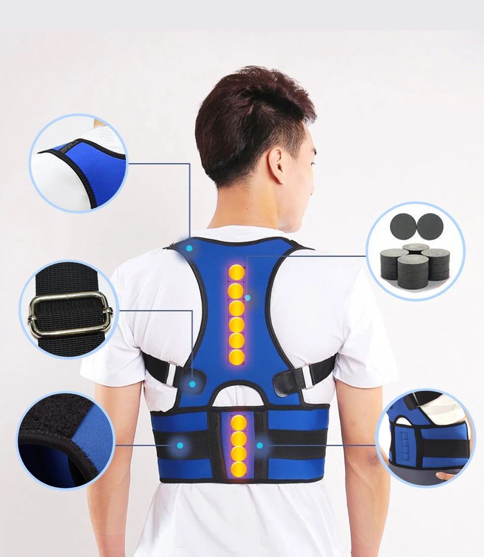 Магнитный Невидимый ортопедический пояс для поддержки спины Корректор осанки