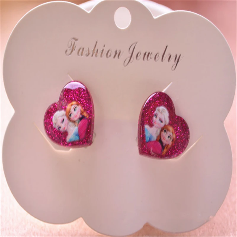 2 шт. диснеевских мультфильмов Холодное сердце Детские Клип серьги не проколотых