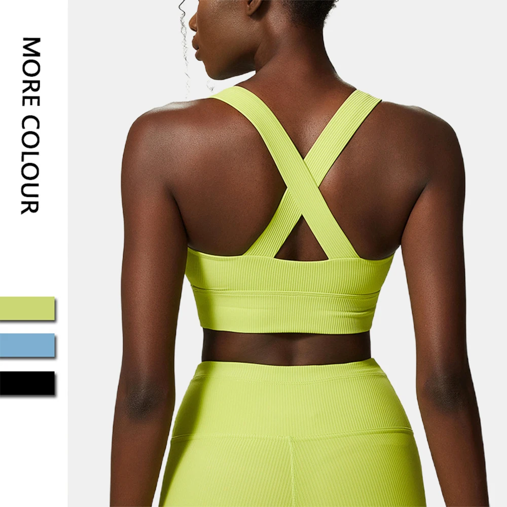 

Кроп-топ большого размера, спортивный бюстгальтер, ударопрочный бюстгальтер для йоги, тренировок, тренажерного зала, дышащий спортивный то...