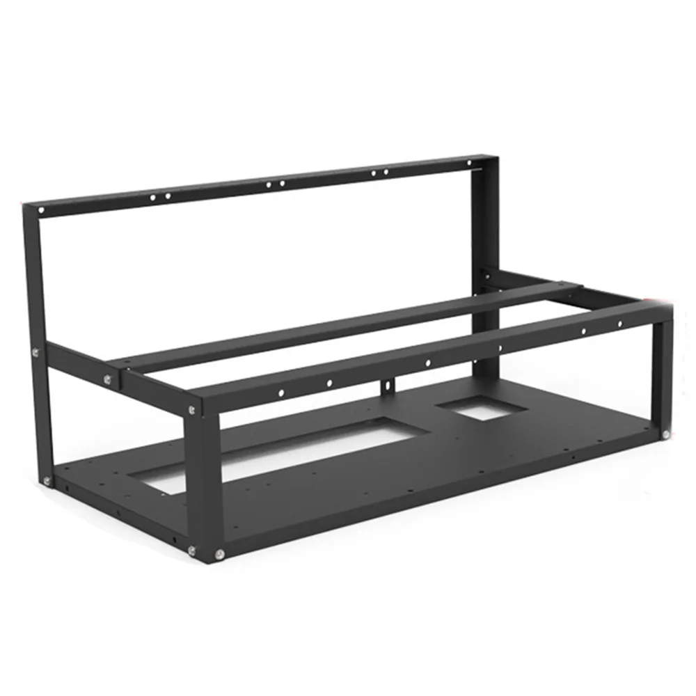 

6 GPU Open Mining Rig Frame Stackable Mining Frame Rig Case for ETH/PSU/ATX Accessories Tools Frame Rig Case