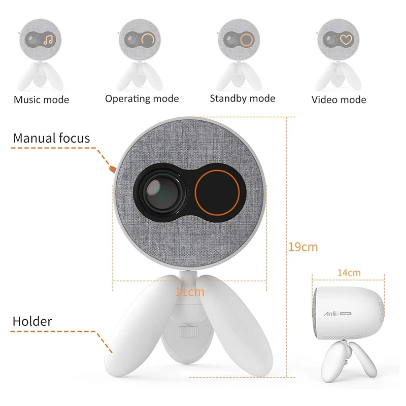 

YG221 Mini Projector Supports Mobile Phone Same Sn 1080P HD HDMI USB Projector Home Theatre Children Gift