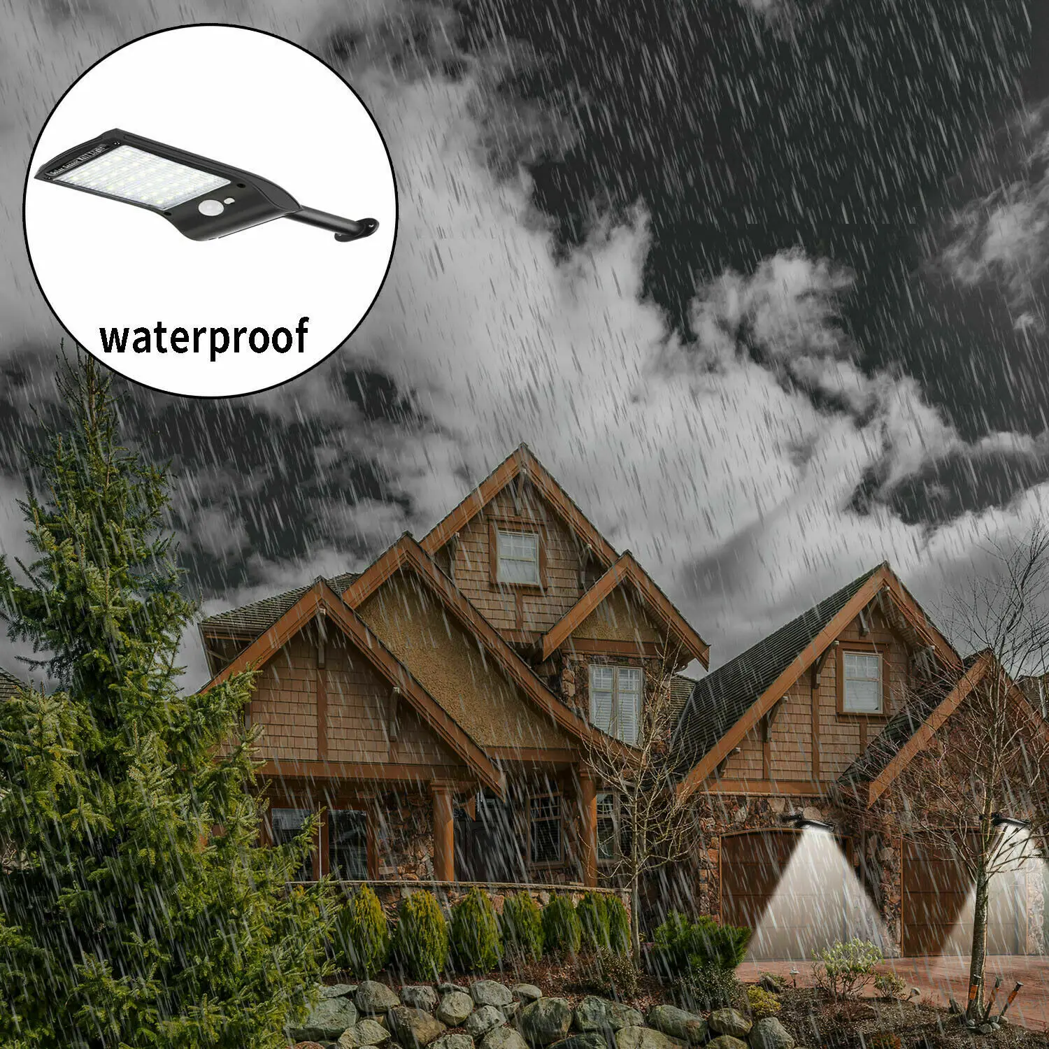 36 светодиодный Светодиодный светильник на солнечной батарее уличный с