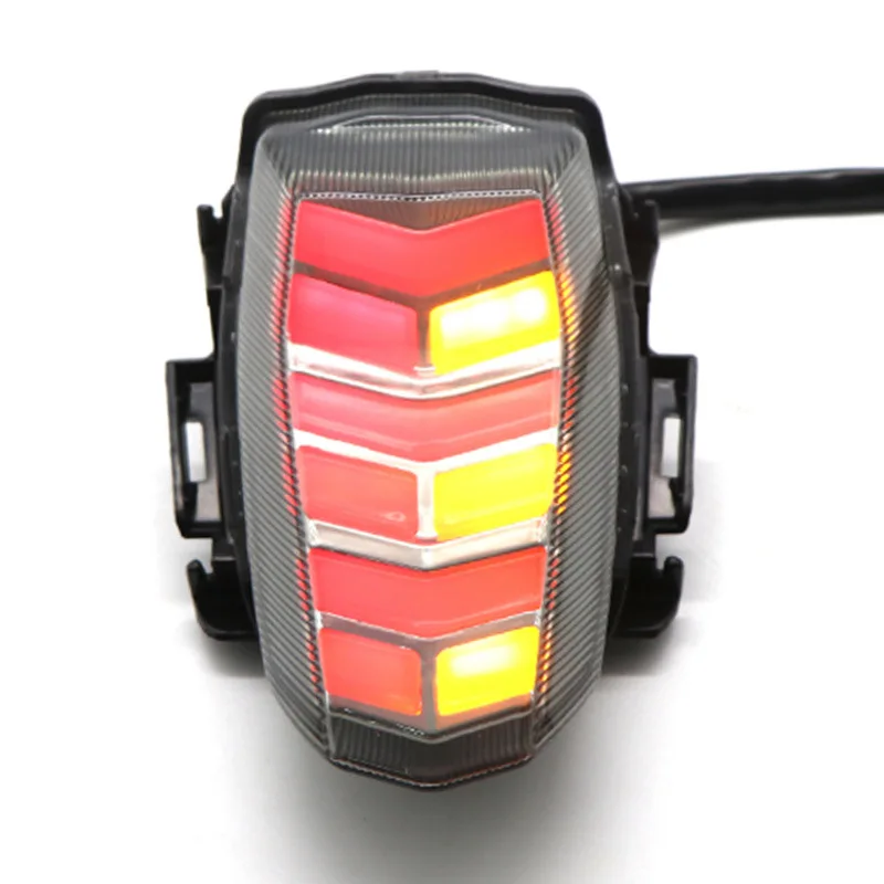 Мотоциклетные светодиодные задние фонари черные линзы стоп-сигнал поворотные