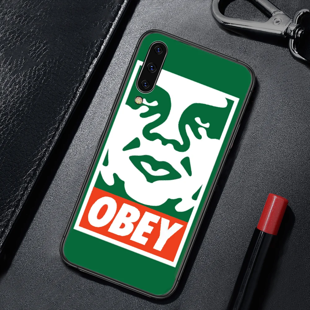 

Fashion Trend Brand Obeys Phone Case For Samsung Galaxy A 3 5 7 8 10 20 20E 21S 30 30S 40 50 51 70 71 black Etui Fashion Bumper
