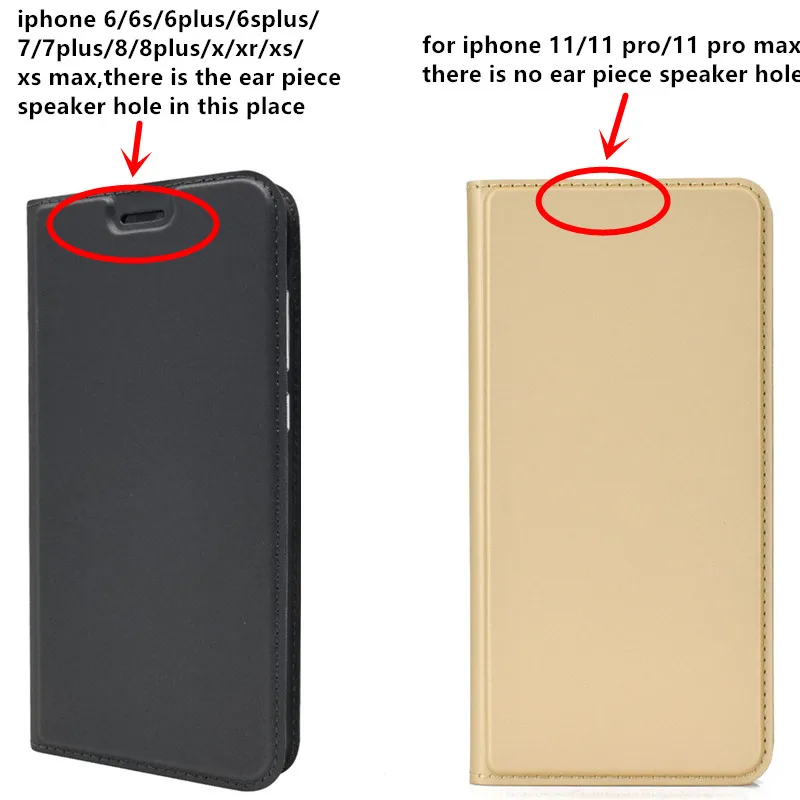 Ультра тонкий магнитный мягкий чехол-книжка из гладкой кожи для iPhone X XS MAX XR 6s 7 8 Plus 11 Pro держатель для карт чехол-подставка