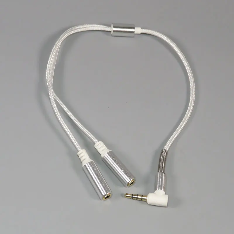 Изгибающиеся наушники подключение музыки 1 к 2 гарнитура с угловым штекером 90 не