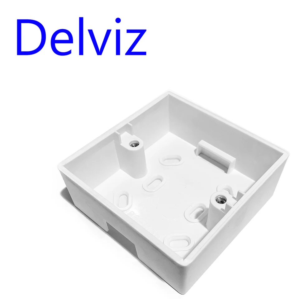 Внешняя Монтажная коробка Delviz для стандартного настенного выключателя 86*86 мм, пластиковая коробка из материалов, настенная розетка, кассета, внешняя настенная распределительная коробка - изображение