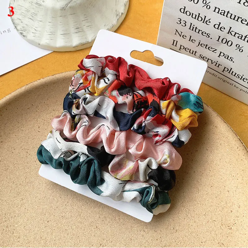 

Velvet Hair Scrunchies Set Elastic Hair Bands Leopard Scrunchie Women Hairbands Headband Ponytail Ties Rope Hair Accessories