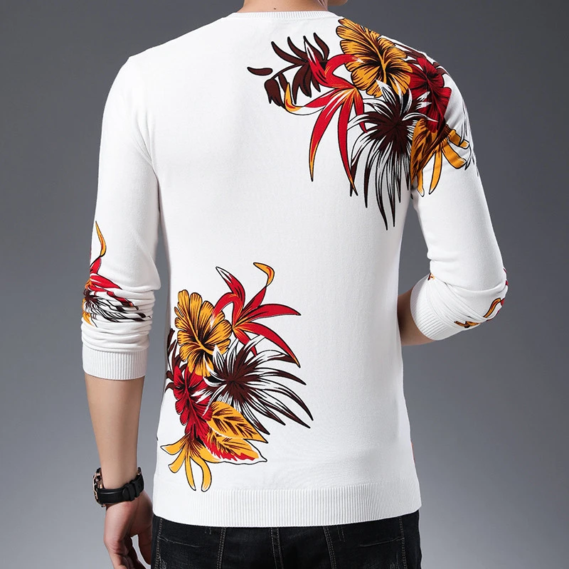 Вязаный свитер с круглым вырезом и рисунком Орла для мужчин 2020 пуловер