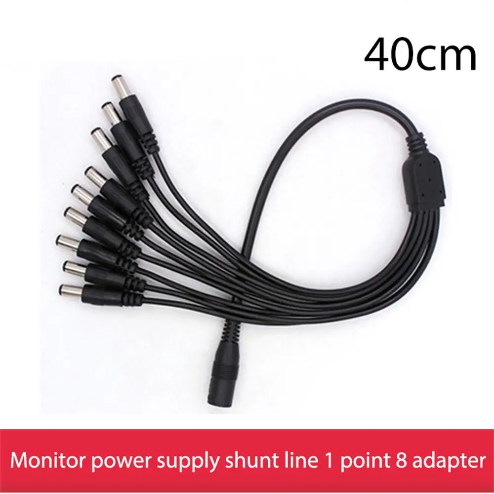 

1 Split 8 Power Cable 5521 DC Connector 1 Female to 8 Male Power Splitter Cable Y Adapter for CCTV Cameras LED Light Bars