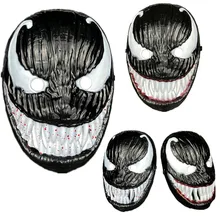 Venom-mascarilla de plástico para adultos y niños, máscara de película Unisex, Cosplay de superhéroe, disfraz oscuro de Halloween, máscaras de Horror, accesorios de carnaval, regalos