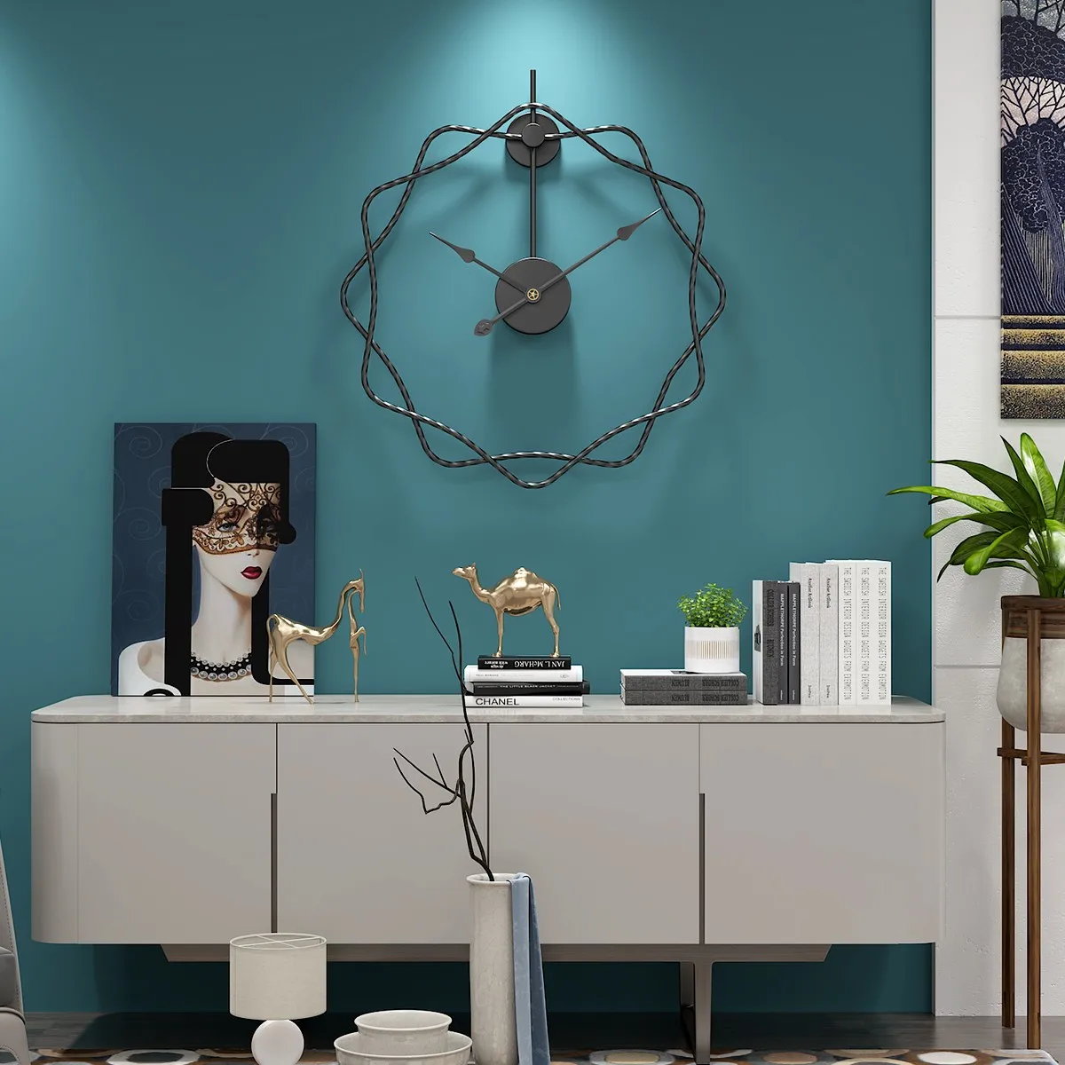 Большие бесшумные настенные часы 50 см современные дизайнерские для домашнего