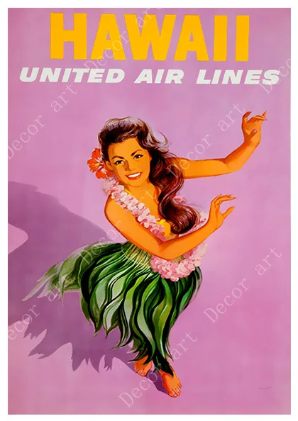 Прибой в Америке Гавайи Пляж путешествия холст картина старинные стены крафт