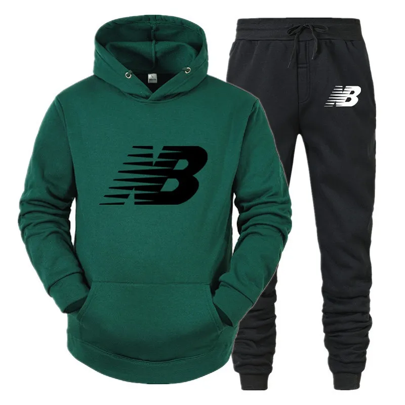 

Men's and Women's Hooded Sweatshirts, Two-Piece Sportswear, Branding, Trendy, 2021 Spring and Autumn