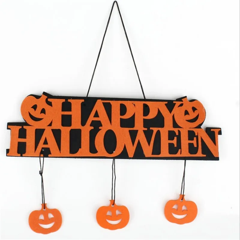

2 ps Halloween Hanging Decoration Sign Pumpkin skull ghost Horror Prop for door decoration Happy Halloween home party decoration