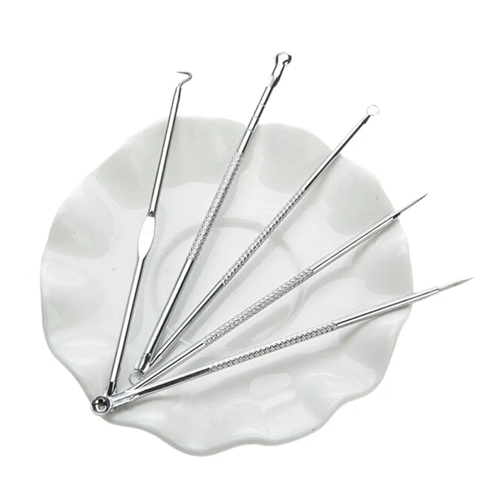

5 Pcs Pimple Blemish Comedone Acne Extractor Remover Tool Set Face Skin Care Tools manicure Nail Art Decoration Drop Shipping