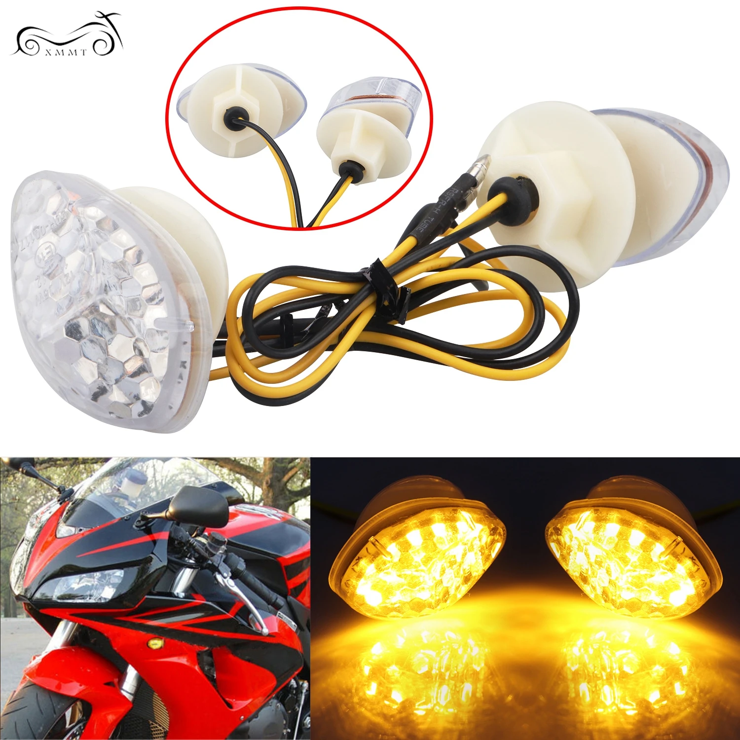 2 шт 10 мм желтый светодиод поворотник Янтарный боковой светильник комплект для