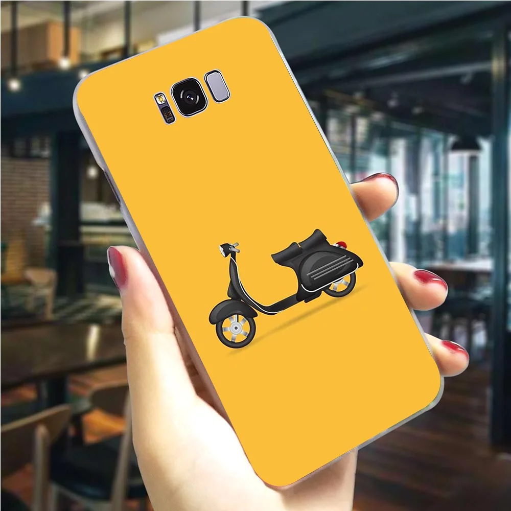 Жесткий чехол Vespa для телефона со Скутером Galaxy A6 Plus A3/A5 A8 Plus/A7 A9 2018 A10 A20 A30 A40 A50 A60 A70