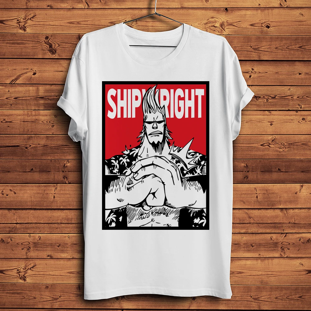 

Shipwright Franky funny anime t shirt men new white short sleeve homme casual tshirt unisex ONE Pirate ACGN streetwear tee