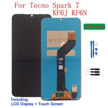 Original For Tecno Spark 7 LCD DisplayTouch Screen Digitizer Assembly Phone For Tecno Spark KF6J KF6N Parts Repair