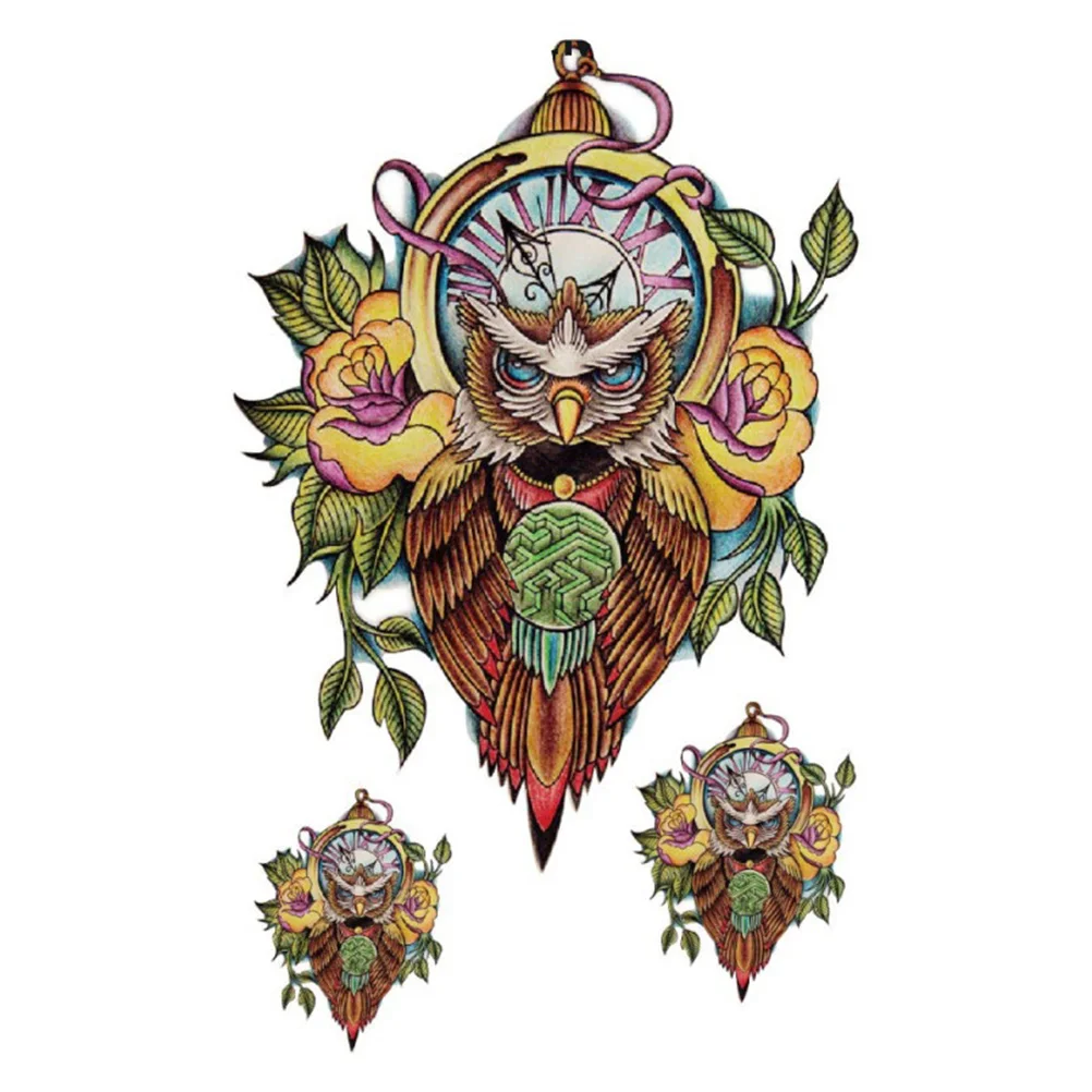 Красивый дизайн Совы водонепроницаемые временные татуировки наклейки для