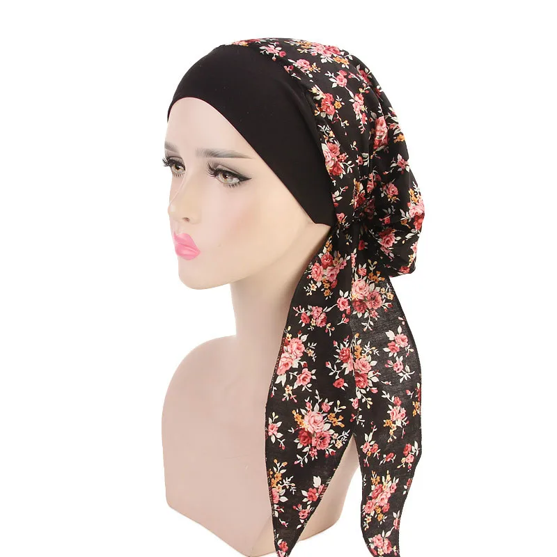 Donne Elastico Interno Hijab Cappello Pastorale di Stile Fasce Per Capelli Della Signora di Modo Musulmano Turbante Hijab