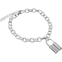 new arrival punk gothic imitation lock bracelets female knot flower bracelet bangles for women 2021 fashion gold coin jewelry