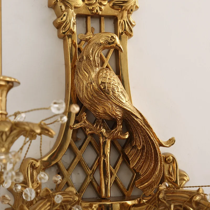 Французская настенная ретро лампа роскошный Европейский прикроватный