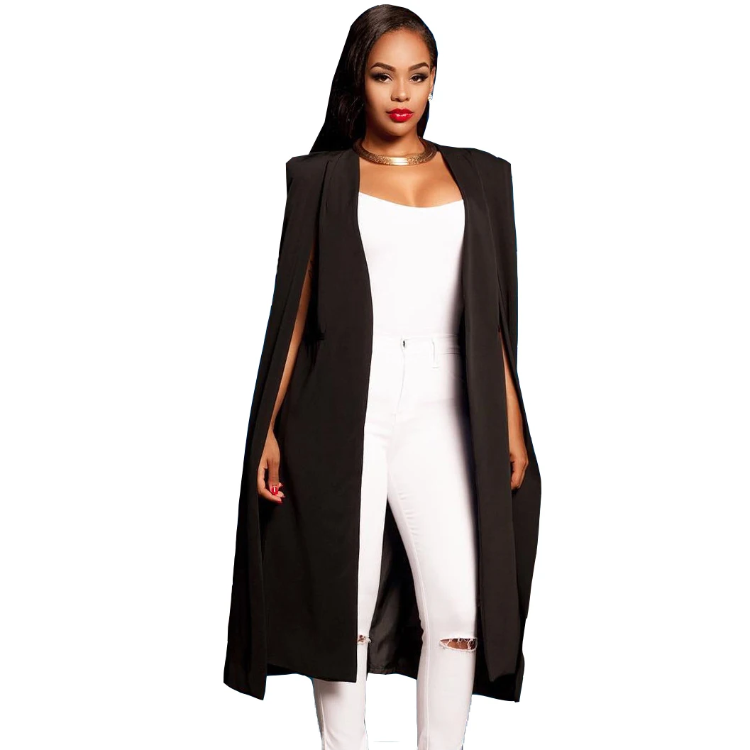 Женский плащ Длинный блейзер модный костюм рабочая одежда большой размер