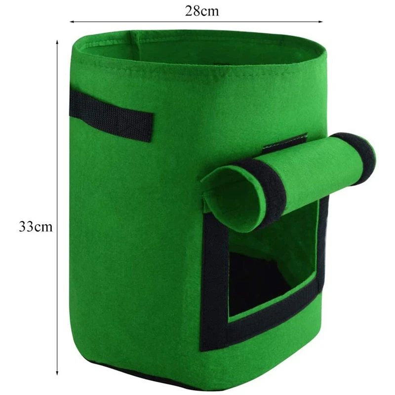 

3 Bags of Potato Planting Bags 7 Gallon Vegetable Planting Bags for Gardening and Planting (Red + Green + Black)