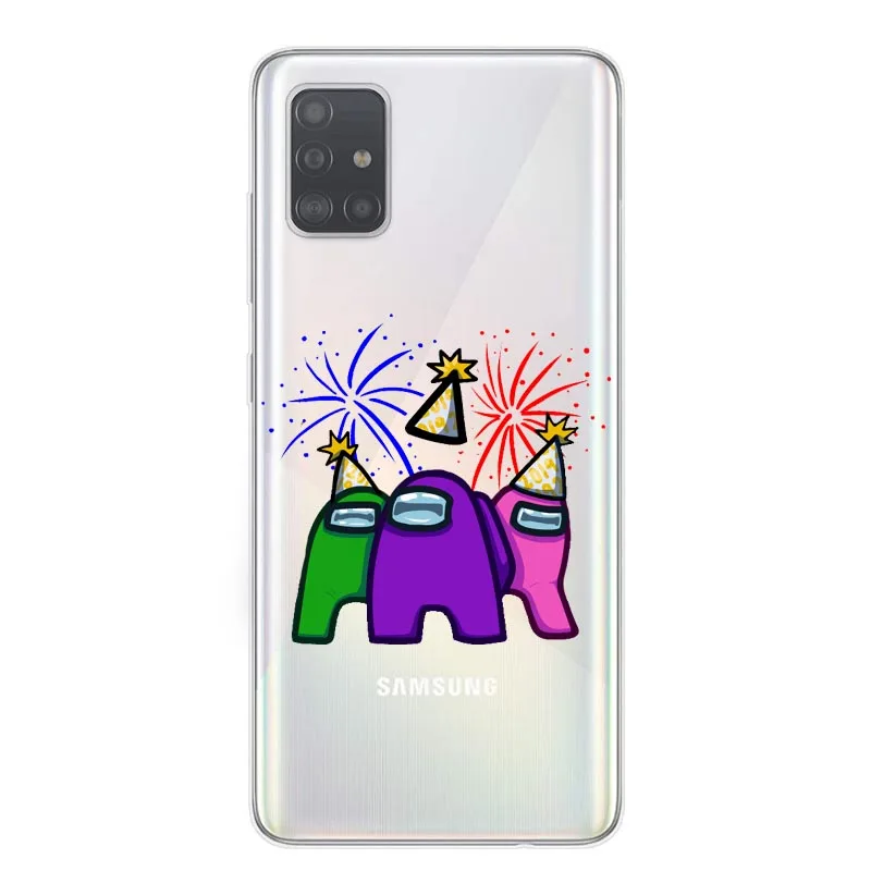 

Among Us cartoon Game Soft Phone Case For Samsung Galaxy A51 A71 A10 A30 A50 2019 A6 A8 Plus Silicone Cover shell fundas coque
