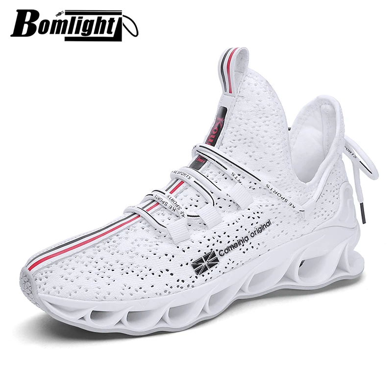 Новая дизайнерская обувь лезвие амортизирующие кроссовки для Для мужчин дышащие