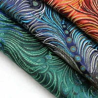 ancient chinese han tang diy costume kimono cos silk peacock tail sewing damask jacquard brocade fabric