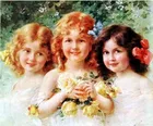 Три сестры милая девушка вышивка, рукоделие, поделки 14CT без принта DIY Качественные наборы для вышивки крестом ручной работы дома
