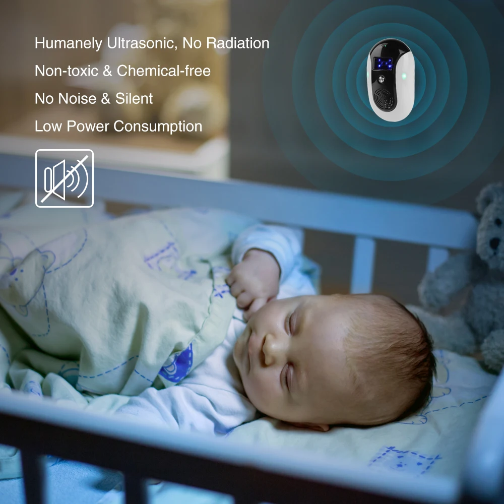 Ultrasonic Electronic Pest Repeller Mosquito Reject Machine Anti Insect Device Ultrasound Repellent US EU Plug | Дом и сад