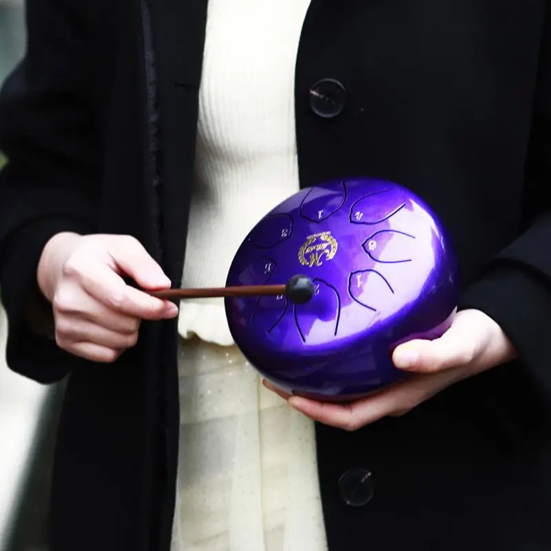 

6 Inch Steel Tongue Drum Handpan Hand Tank Drum Bag With 2 Sticks For Yoga Rest